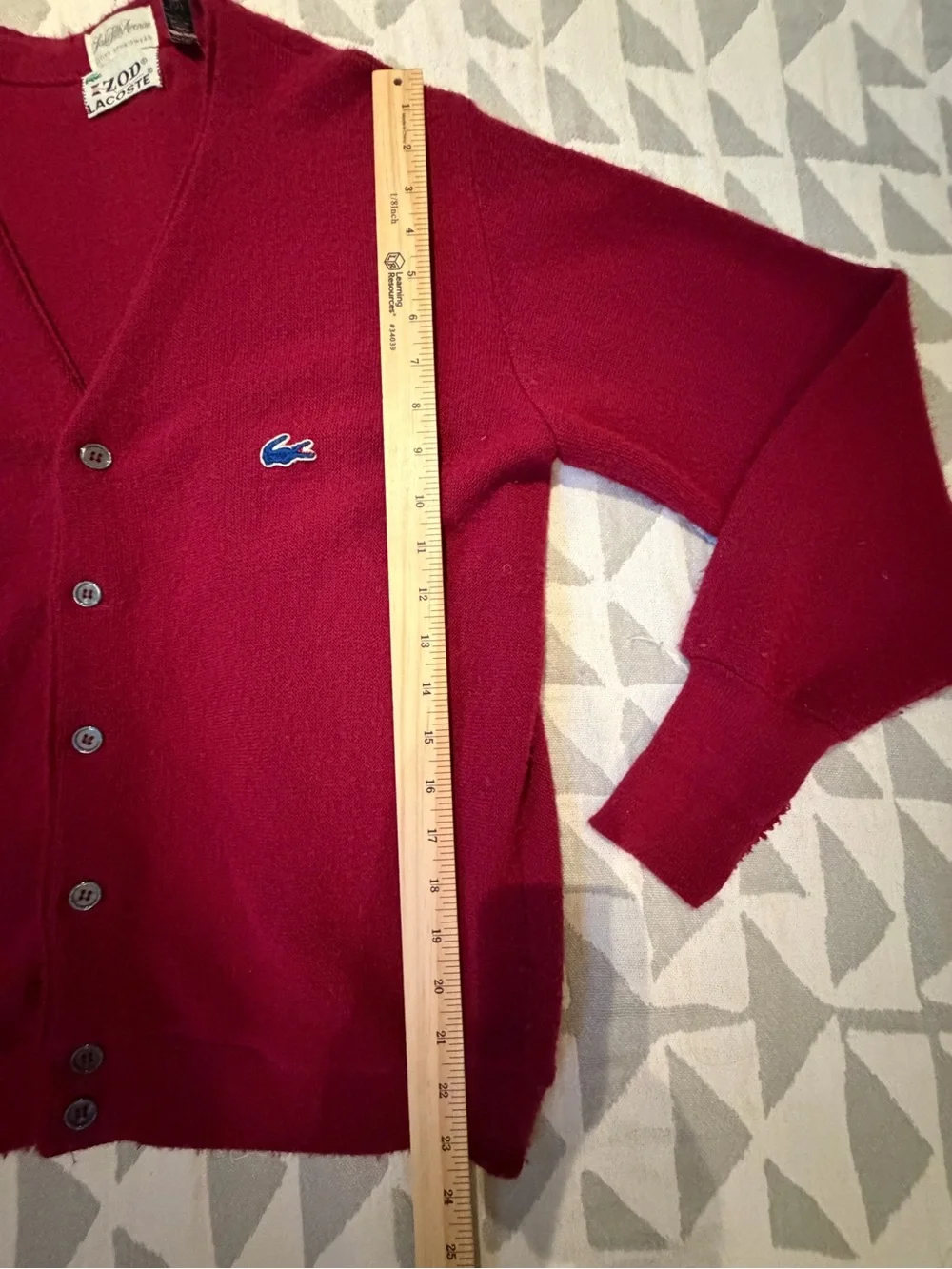 Lacoste Saks Fifth Avenue Vintage Cardigan - Medium
